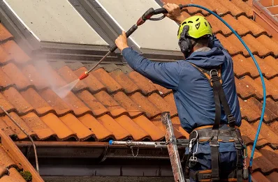 Démoussage et hydrofuge de toiture à Saurat